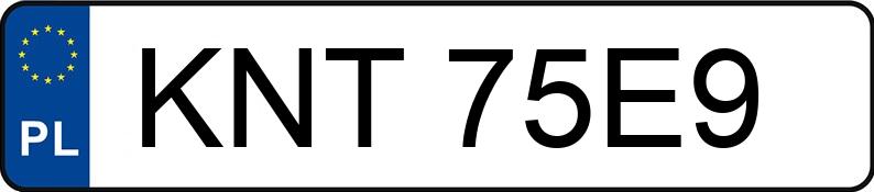 Numer rejestracyjny KNT 75E9 posiada BMW 318 - KNT75E9