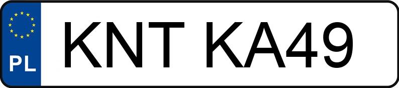 Numer rejestracyjny KNT KA49 posiada VOLKSWAGEN TOURAN 1.9 TDI - KNTKA49