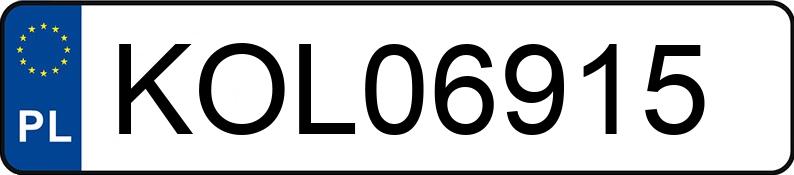 Numer rejestracyjny KOL 06915 posiada VOLKSWAGEN GOLF PLUS - KOL06915