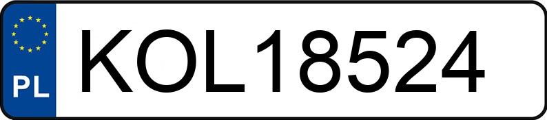 Numer rejestracyjny KOL 18524 posiada VOLKSWAGEN GOLF - KOL18524