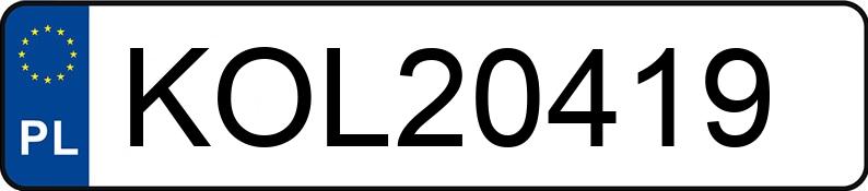 Numer rejestracyjny KOL 20419 posiada AUDI A3 - KOL20419 Numer rejestracyjny KOL 20419 posiada AUDI A3 - KOL20419
