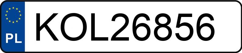 Numer rejestracyjny KOL 26856 posiada BMW 116 - KOL26856