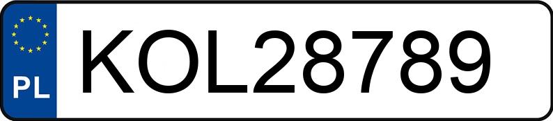 Numer rejestracyjny KOL 28789 posiada AUDI A6 - KOL28789