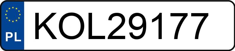Numer rejestracyjny KOL 29177 posiada AUDI A3 - KOL29177