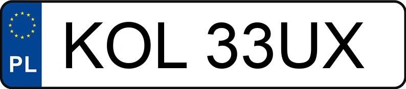 Numer rejestracyjny KOL 33UX posiada OPEL Vectra B 2.0 DTI Kat. MR`95 Vectra B 2.0 DTI Kat. MR`95 - KOL33UX