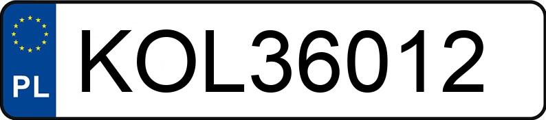 Numer rejestracyjny KOL 36012 posiada VOLKSWAGEN TOURAN - KOL36012 Numer rejestracyjny KOL 36012 posiada VOLKSWAGEN TOURAN - KOL36012
