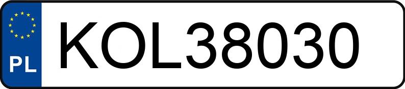Numer rejestracyjny KOL 38030 posiada BMW 320D XDRIVE - KOL38030