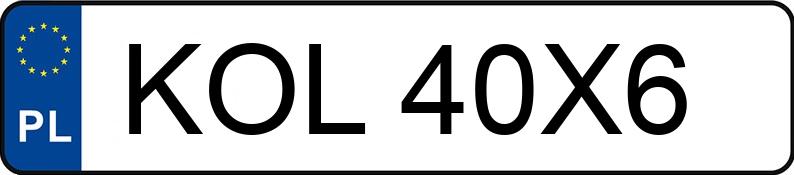 Numer rejestracyjny KOL 40X6 posiada RENAULT  - KOL40X6