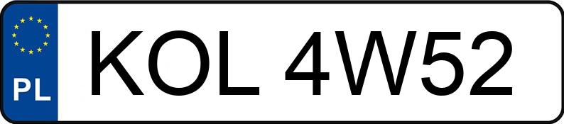Numer rejestracyjny KOL 4W52 posiada MERCEDES-BENZ 310 - KOL4W52