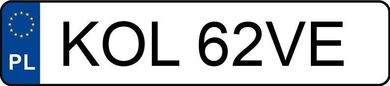 Numer rejestracyjny KOL 62VE posiada HYUNDAI Coupe Kat. MR`02 E3 Middle - KOL62VE