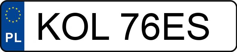 Numer rejestracyjny KOL 76ES posiada VOLKSWAGEN Golf III 1.9 TDI Kat. MR`91 GL - KOL76ES