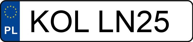 Numer rejestracyjny KOL LN25 posiada MCC SMART MC01 - KOLLN25 Numer rejestracyjny KOL LN25 posiada MCC SMART MC01 - KOLLN25
