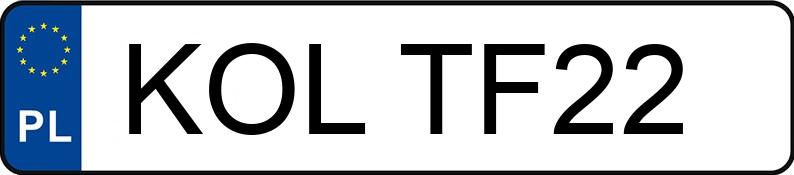 Numer rejestracyjny KOL TF22 posiada AUDI A4 - KOLTF22 Numer rejestracyjny KOL TF22 posiada AUDI A4 - KOLTF22