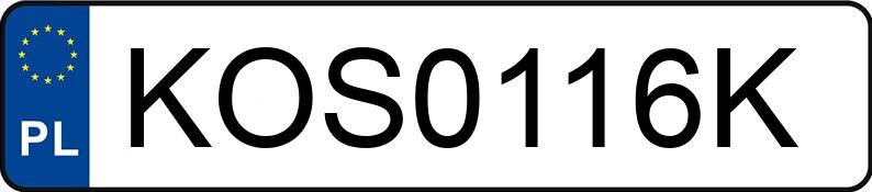 Numer rejestracyjny KOS 0116K posiada VOLKSWAGEN Golf III 1.6i Kat. MR`91 GL - KOS0116K