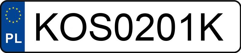 Numer rejestracyjny KOS 0201K posiada AUDI A3 1.8 Kat. MR`01 8L - KOS0201K