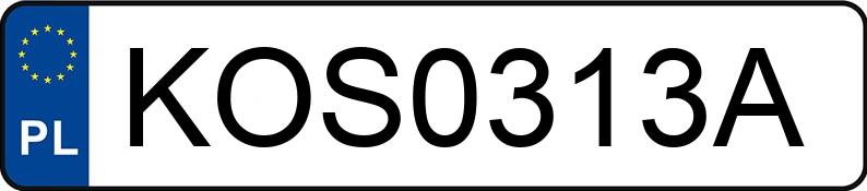 Numer rejestracyjny KOS 0313A posiada FIAT PUNTO 1.4 KAT - KOS0313A