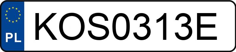 Numer rejestracyjny KOS 0313E posiada FORD FUSION - KOS0313E