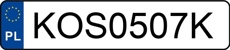 Numer rejestracyjny KOS 0507K posiada LEXUS IS 250 MR`06 E4 Prestige - KOS0507K