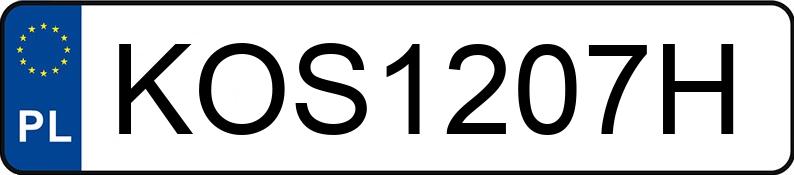 Numer rejestracyjny KOS 1207H posiada AUDI A6 - KOS1207H Numer rejestracyjny KOS 1207H posiada AUDI A6 - KOS1207H