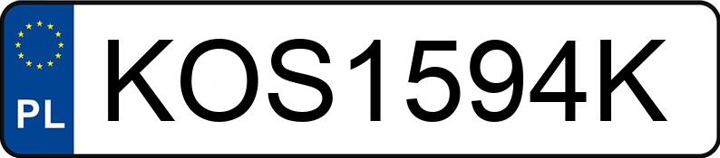 Numer rejestracyjny KOS 1594K posiada TOYOTA COROLLA - KOS1594K