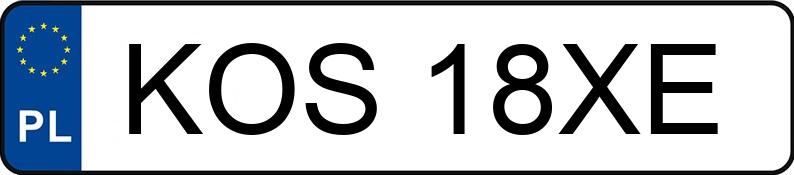 Numer rejestracyjny KOS 18XE posiada CITROEN Xsara 1.6i Kat. SX - KOS18XE