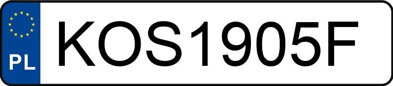 Numer rejestracyjny KOS 1905F posiada FIAT PANDA - KOS1905F