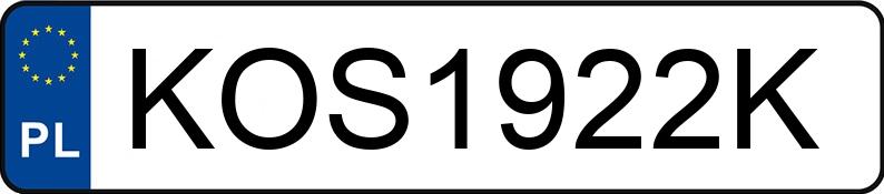 Numer rejestracyjny KOS 1922K posiada VOLKSWAGEN CRAFTER - KOS1922K