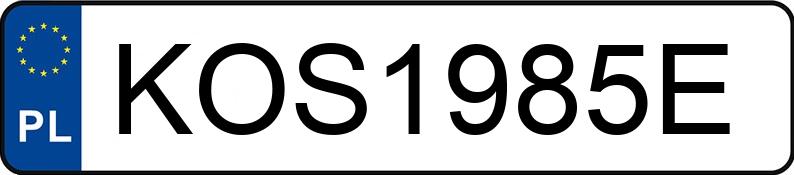 Numer rejestracyjny KOS 1985E posiada CITROEN Saxo 1.4 Kat. MR`00 SX - KOS1985E