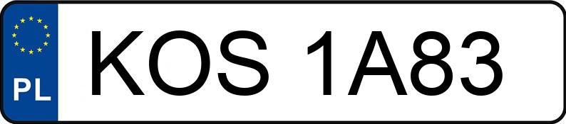 Numer rejestracyjny KOS 1A83 posiada OPEL ASTRA 1.6 KAT - KOS1A83 Numer rejestracyjny KOS 1A83 posiada OPEL ASTRA 1.6 KAT - KOS1A83