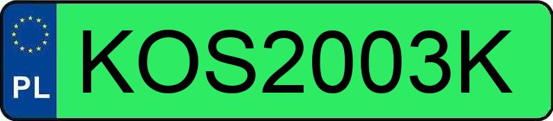 Numer rejestracyjny KOS 2003K posiada NISSAN LEAF 40KWH - KOS2003K