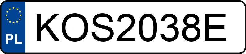Numer rejestracyjny KOS 2038E posiada FORD FOCUS - KOS2038E