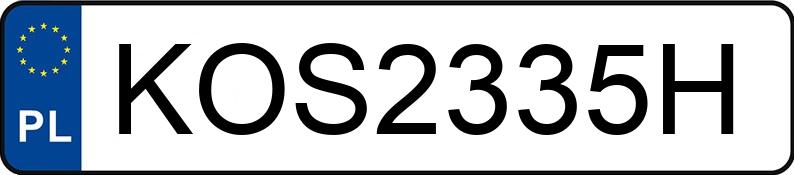 Numer rejestracyjny KOS 2335H posiada SKODA FABIA - KOS2335H