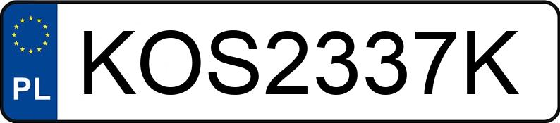 Numer rejestracyjny KOS 2337K posiada BMW 328i MR`12 E5 F30 328i MR`12 E5 F30 - KOS2337K