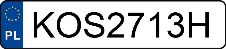 Numer rejestracyjny KOS 2713H posiada AUDI A4 2.4 Kat. MR`00 E3 8E A4 2.4 Kat. MR`00 E3 8E - KOS2713H