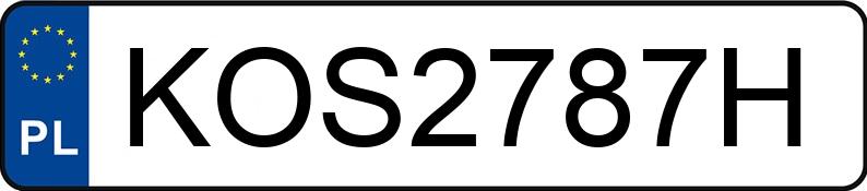 Numer rejestracyjny KOS 2787H posiada VOLKSWAGEN GOLF - KOS2787H