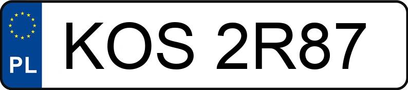 Numer rejestracyjny KOS 2R87 posiada VOLKSWAGEN Golf III 1.4i Kat. MR`91 GL - KOS2R87