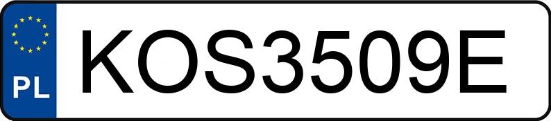 Numer rejestracyjny KOS 3509E posiada SAAB 9-3 Sport 2.0 MR`03 E3 t Arc Aut. - KOS3509E