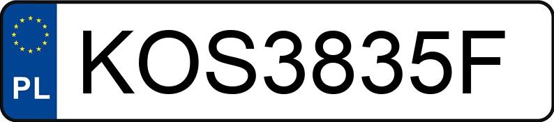 Numer rejestracyjny KOS 3835F posiada OPEL ASTRA GTC - KOS3835F