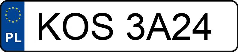 Numer rejestracyjny KOS 3A24 posiada AUDI 80 1.9 TD Kat. B4 80 1.9 TD Kat. B4 - KOS3A24