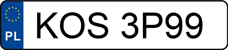 Numer rejestracyjny KOS 3P99 posiada MERCEDES-BENZ E 300 - KOS3P99