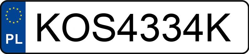 Numer rejestracyjny KOS 4334K posiada DS DS 3 - KOS4334K