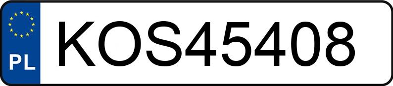 Numer rejestracyjny KOS 45408 posiada VOLKSWAGEN GOLF - KOS45408