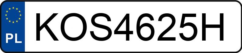 Numer rejestracyjny KOS 4625H posiada AUDI Q5 SB FY - KOS4625H