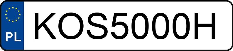 Numer rejestracyjny KOS 5000H posiada MG MG3 MR`24 E6 Standard - KOS5000H