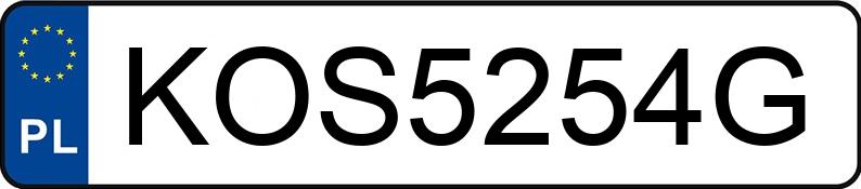 Numer rejestracyjny KOS 5254G posiada BMW 118i MR`04 E3 E87 - KOS5254G