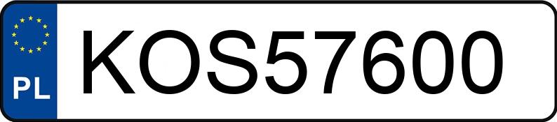 Numer rejestracyjny KOS 57600 posiada POLSKI FIAT 126P - KOS57600