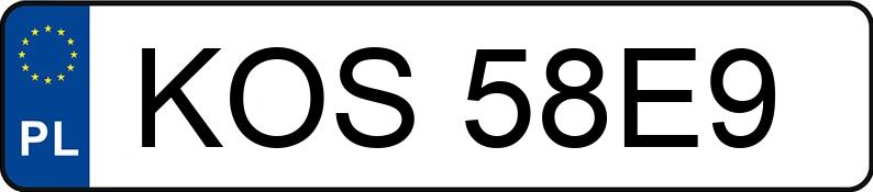 Numer rejestracyjny KOS 58E9 posiada SIMSON Skutery S 53 - KOS58E9