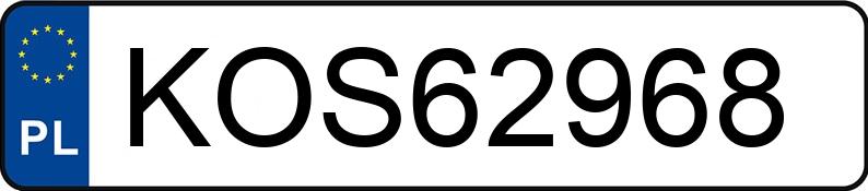 Numer rejestracyjny KOS 62968 posiada PEUGEOT 206 1.4 MR`03 E3 Happy 75 - KOS62968