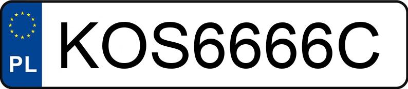 Numer rejestracyjny KOS 6666C posiada KIA Sportage 2.0 GDI MR`14 E5 XL 4WD - KOS6666C Numer rejestracyjny KOS 6666C posiada KIA Sportage 2.0 GDI MR`14 E5 XL 4WD - KOS6666C