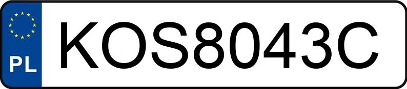 Numer rejestracyjny KOS 8043C posiada TOYOTA YARIS - KOS8043C